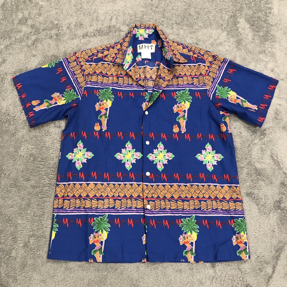 Vintage Mamo Howell Hawaiian Retro Men's Medium Shirt Cotton